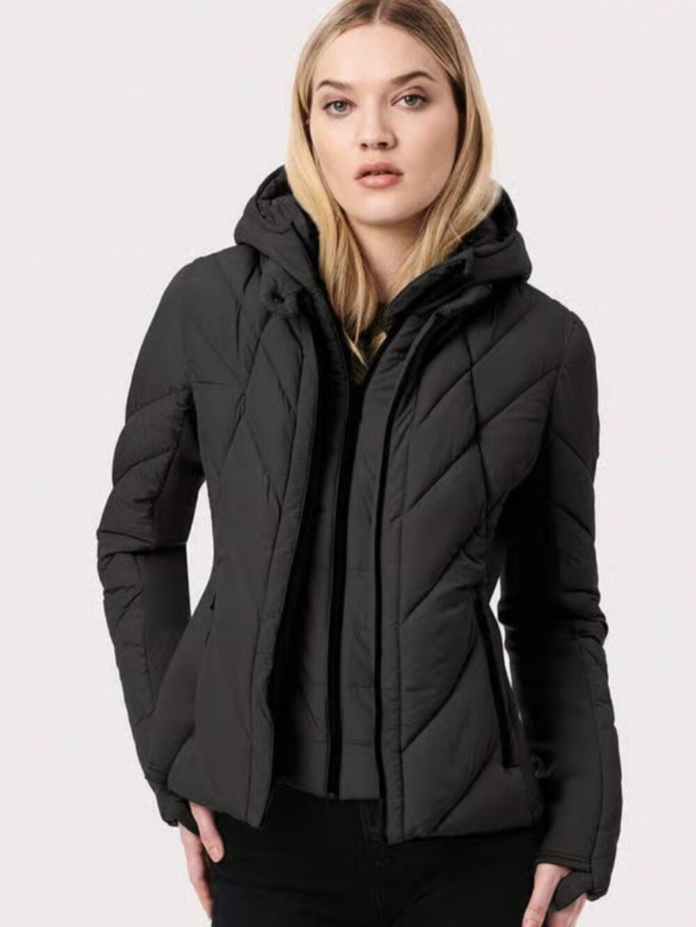 Bernardo Active Black Double Puffer Jacket II. Sz: L